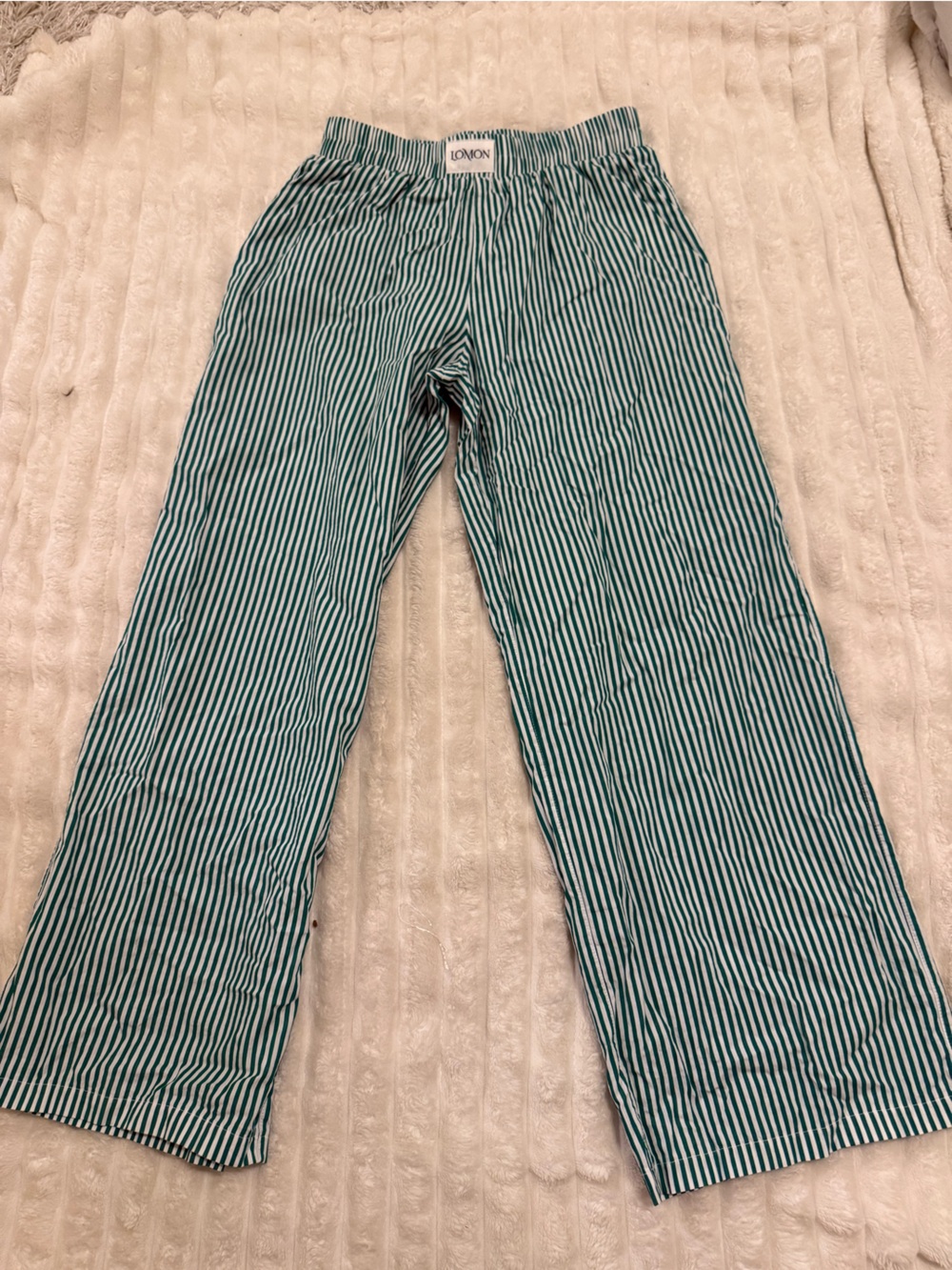 Women's Green Stripe Casual Pants